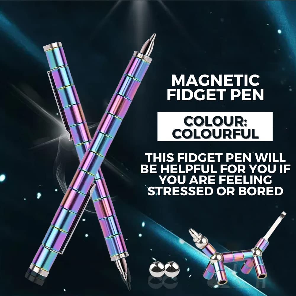 Rainbow Multifunctional Deformable Decompression ,Anxiety Relief Fidget Pen  –