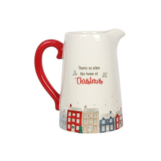 Christmas Village Ceramic Flower Jug | 17cm