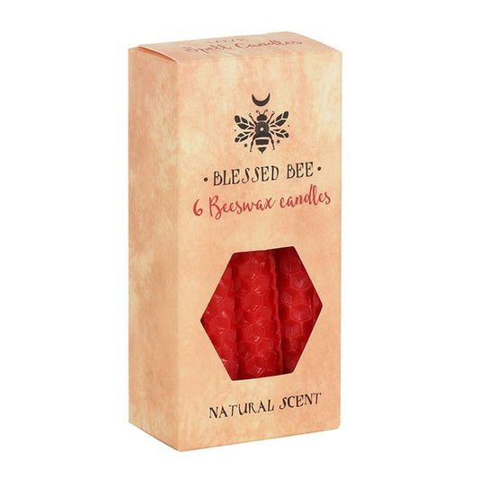 Red Beeswax Spell Candles | Pack of 6