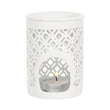 White Matte Lattice Cut Oil Burner