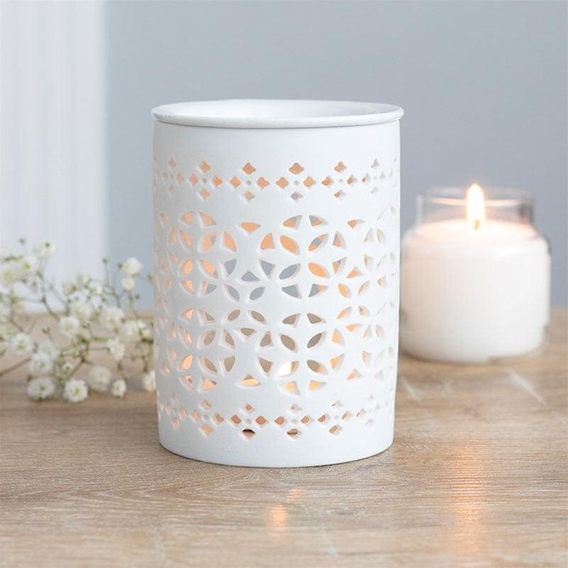 White Matte Cut Out Oil Burner