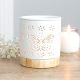 MATTE CERAMIC BUTTERFLY OIL BURNER