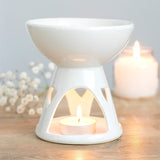 White Deep Bowl Oil Burner