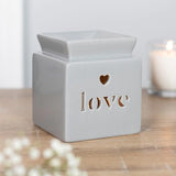 Love Cut Out Oil Burner | Grey |