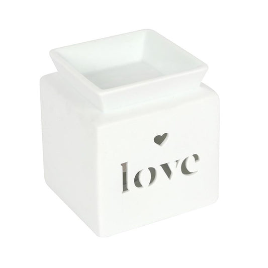 White Love Cut Out Oil Burner