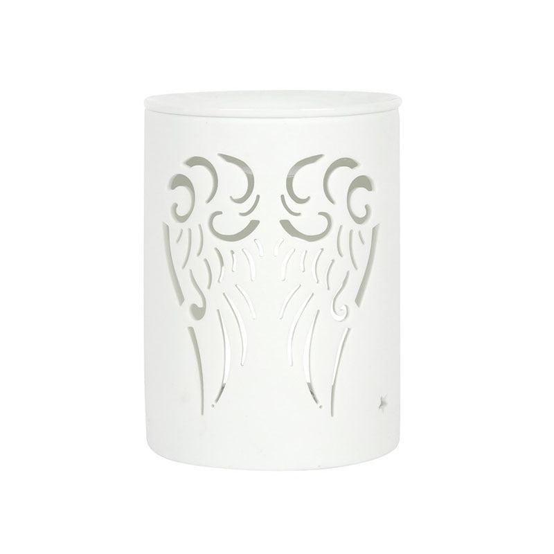 White Angel Wings Cut Out Oil Burner