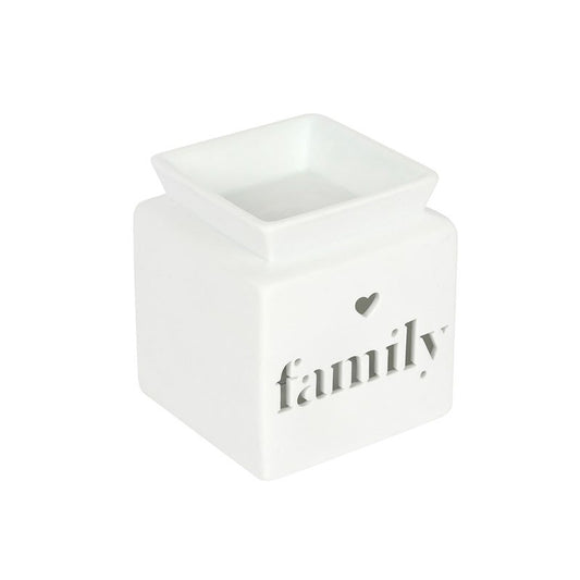 White Family Cut Out Oil Burner